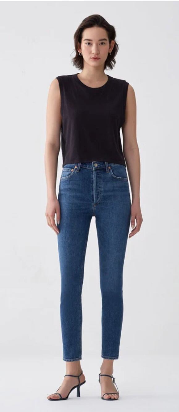 AGolde Nico Hi Rise Slim Fit in Subdued Jeans Size 30 NWT